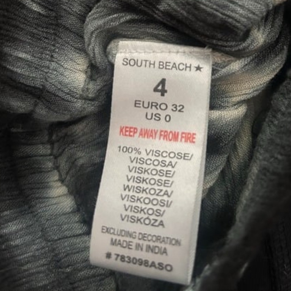 South Beach Tie Dye Button Down Shirt & Flowy Pants Co-Ord Set | Size 0 (XS) - Picture 6 of 9